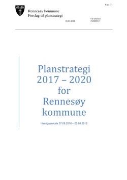 Planstrategi 2017 – 2020 for Rennesøy kommune