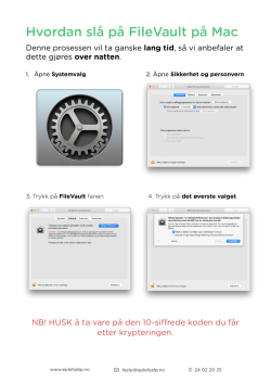 Hvordan slå på FileVault på Mac
