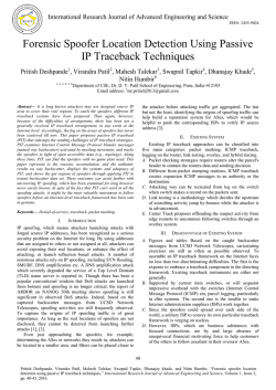 Forensic Spoofer Location Detection Using Passive IP Traceback Techniques