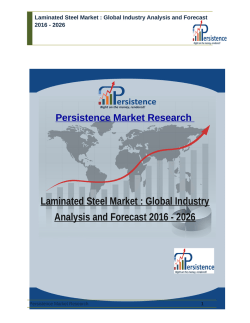 Laminated Steel Market : Global Industry Analysis and Forecast 2016 - 2026