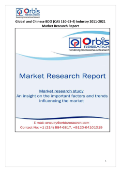 New Study: 2021 Global & China BDO (CAS 110-63-4) Market