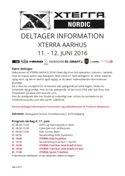 Deltagerinformation XTERRA Aarhus 2016 - Trail
