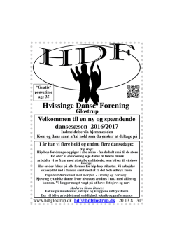 Program 2016-2017 - Hdf Hvissinge Danse Forening