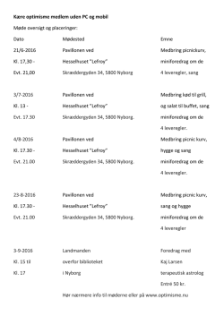 Kære optimisme medlem uden PC og mobil Møde oversigt og