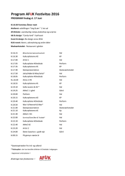 Program Festivitas 2016