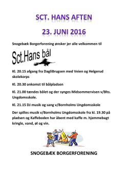 sankt hans aften 23.06. 2016