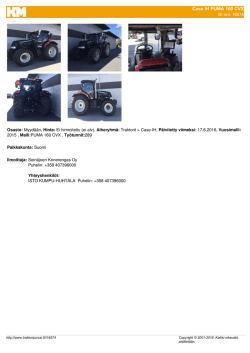 Traktorit > Case-IH, Case IH PUMA 160 CVX