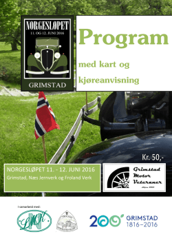 Norgesløpet program - Grimstad Motorveteraner