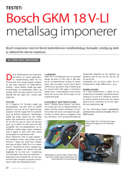 TEST: Bosch GKM 18 V-LI metallsag imponerer