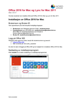 Office 2016 for Mac og Lync for Mac 2011