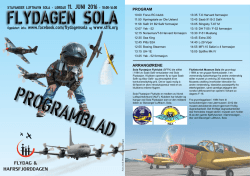 flydagen2016-program - Flyhistorisk Museum Sola