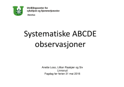 Systematisk ABCDE observasjoner