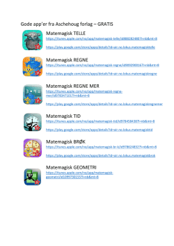 apper Gode og gratis apper i matematikk For både iPad og Android