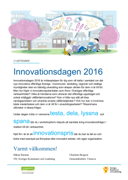 Inbjudan Innovationsdagen 2016 (PDF, nytt fönster)