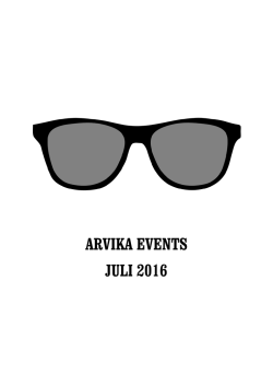ARVIKA EVENTS JULI 2016