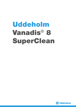 Uddeholm Vanadis 8 SupreClean