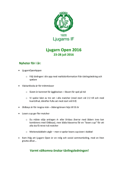 Mer information om Ljugarn Open