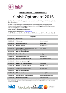 Klinisk Optometri Endagskonferens 2016 V9 Klart - Ping-Pong