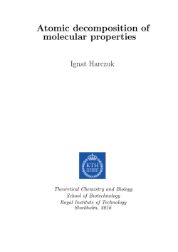 I. Harczuk — Atomic decomposition of molecular