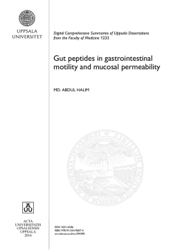 Gut peptides in gastrointestinal motility and mucosal
