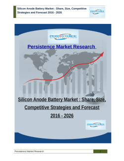 Silicon Anode Battery Market : Share, Size, Competitive Strategies and Forecast 2016 - 2026