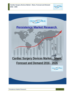Cardiac Surgery Devices Market : Share, Forecast and Demand 2016 - 2026