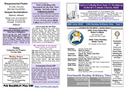13th Sunday Ordinary Time C  26 June 2016