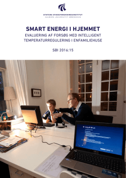 Smart Energi i Hjemmet. Evaluering af forsøg med intelligent
