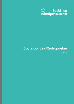 Socialpolitisk Redegørelse 2016