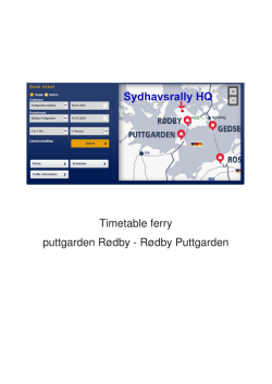 Timetable ferry puttgarden Rødby - Rødby Puttgarden