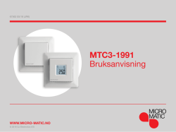 MTC3-1991 Bruksanvisning