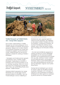 Her er nyhetsbrevet for juni fra Trollfjell Geopark.