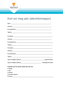 Kort om meg selv