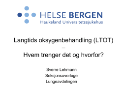 LTOT 2016 Sverre - Helse Bergen HF