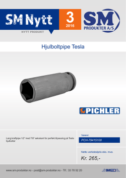 SM nytt nr.3_2016_Hjulboltpipe Tesla