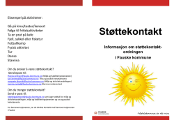 Støttekontakt - Fauske kommune