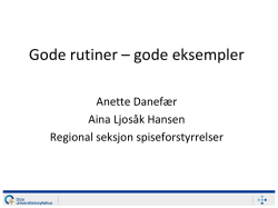 Gode rutiner – gode eksempler