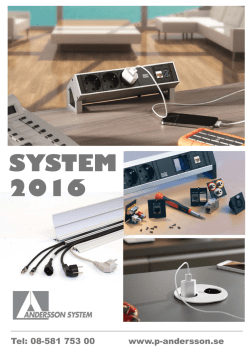 Katalog SYSTEM 2016 - Peter Andersson AB