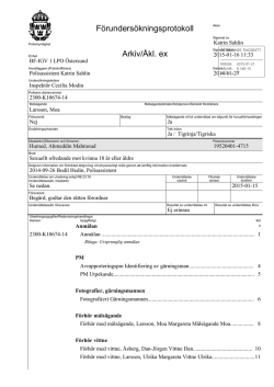F&ouml;runders&ouml;kningsprotokoll Arkiv/&Aring;kl. ex