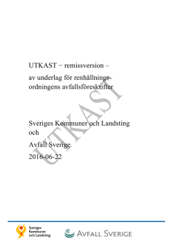UTKAST - Sveriges Kommuner och Landsting