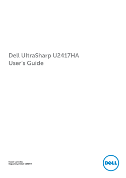 Dell UltraSharp U2417HA User`s Guide