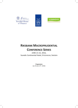 Programme for the Riksbank macroprudential conference