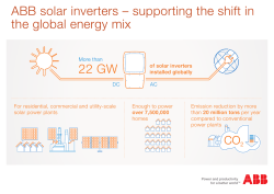 ABB solar inverters – supporting the shift in the global energy mix 22