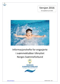 Infohefte NSF 2016 - Norges Svømmeforbund