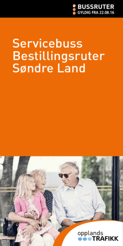 Servicebuss Bestillingsruter Søndre Land