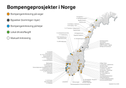 Bompengeprosjekter i Norge fra 27. juni 2016
