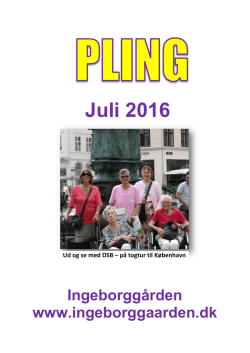 Månedsbladet PLING PLING er plejehjemmet Ingeborggårdens