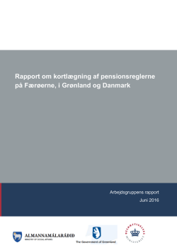 Rapport om kortlægning af pensionsreglerne på Færøerne, i