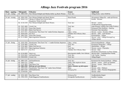 Allinge Jazz Festivals program 2016
