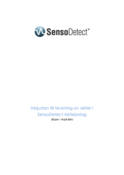 SensoDetect - Aktietorget
